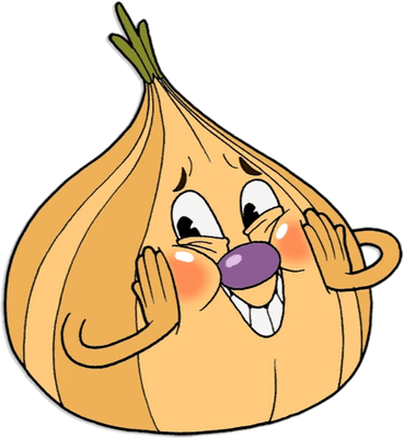 Ollie Bulb [Cuphead] - légume - alimentation - smiley émoticône émoji cartoon clipart illustration - artémotic