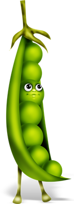 petit pois - légume - alimentation - smiley émoticône émoji cartoon clipart illustration - artémotic