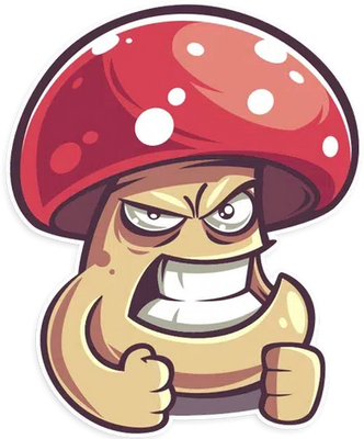 champignon - légume - alimentation - smiley émoticône émoji cartoon clipart illustration - artémotic