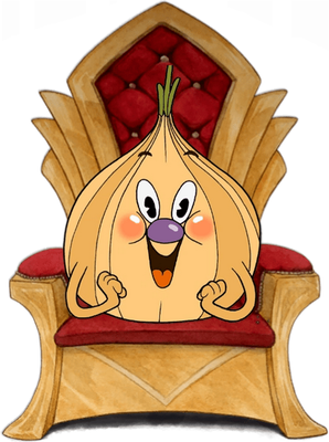 Ollie Bulb [Cuphead] - légume - alimentation - smiley émoticône émoji cartoon clipart illustration - artémotic