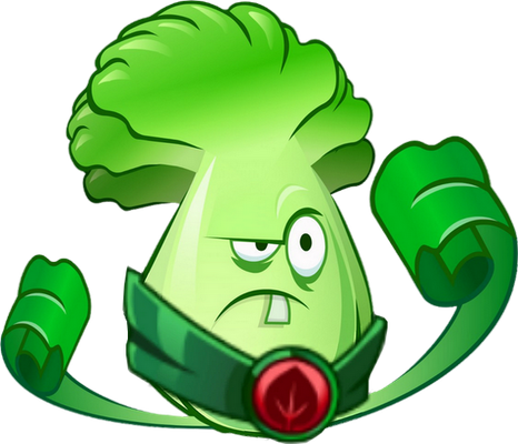 chou chinois [Plants vs Zombies] - légume - alimentation - smiley émoticône émoji cartoon clipart illustration - artémotic