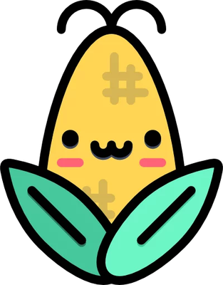 maïs - légume - alimentation - smiley émoticône émoji cartoon clipart illustration - artémotic