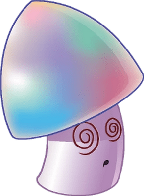 champignon [Plants vs Zombies] - légume - alimentation - smiley émoticône émoji cartoon clipart illustration - artémotic