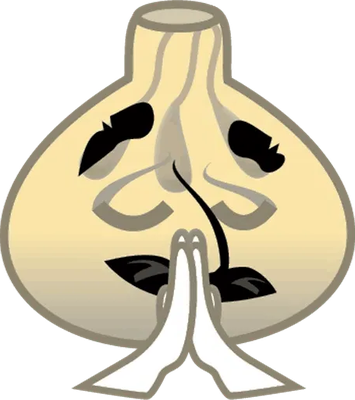 ail - légume - alimentation - smiley émoticône émoji cartoon clipart illustration - artémotic