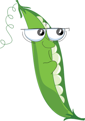 petit pois - légume - alimentation - smiley émoticône émoji cartoon clipart illustration - artémotic