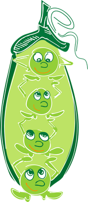 petit pois - légume - alimentation - smiley émoticône émoji cartoon clipart illustration - artémotic