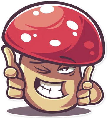champignon - légume - alimentation - smiley émoticône émoji cartoon clipart illustration - artémotic