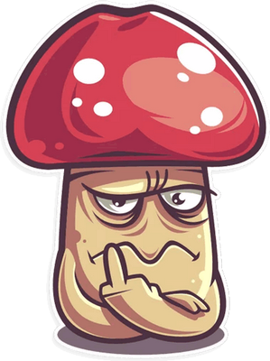 champignon - légume - alimentation - smiley émoticône émoji cartoon clipart illustration - artémotic