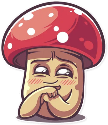 champignon - légume - alimentation - smiley émoticône émoji cartoon clipart illustration - artémotic