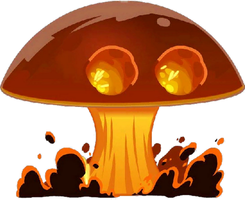 champignon [Plants vs Zombies] - légume - alimentation - smiley émoticône émoji cartoon clipart illustration - artémotic