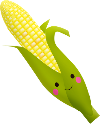 maïs - légume - alimentation - smiley émoticône émoji cartoon clipart illustration - artémotic