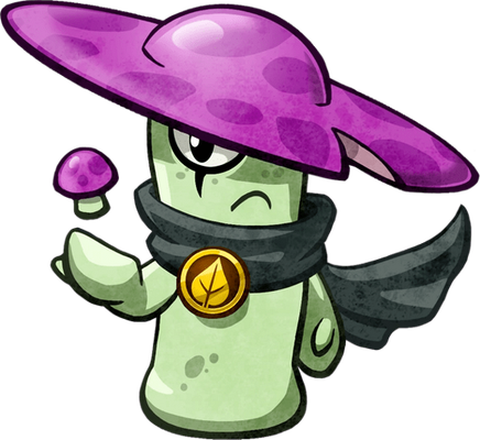 champignon [Plants vs Zombies] - légume - alimentation - smiley émoticône émoji cartoon clipart illustration - artémotic