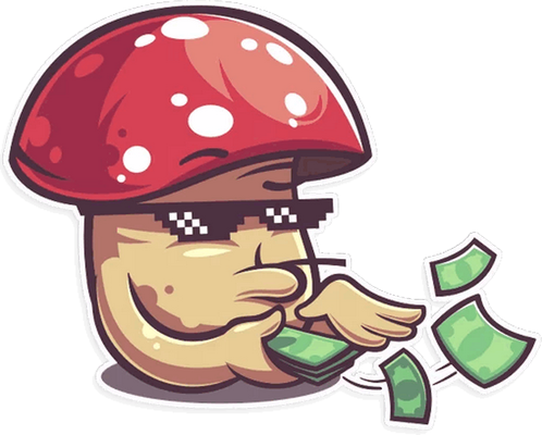 champignon - légume - alimentation - smiley émoticône émoji cartoon clipart illustration - artémotic
