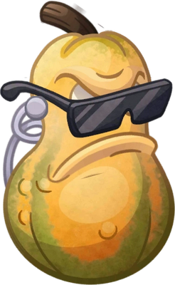 courge [Plants vs Zombies] - légume - alimentation - smiley émoticône émoji cartoon clipart illustration - artémotic