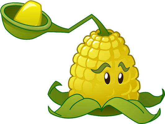 maïs [Plants vs Zombies] - légume - alimentation - smiley émoticône émoji cartoon clipart illustration - artémotic