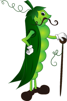 petit pois - légume - alimentation - smiley émoticône émoji cartoon clipart illustration - artémotic