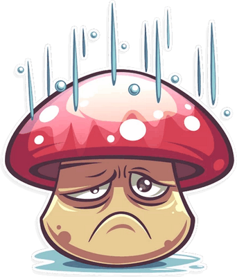 champignon - légume - alimentation - smiley émoticône émoji cartoon clipart illustration - artémotic