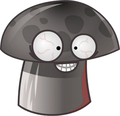 champignon [Plants vs Zombies] - légume - alimentation - smiley émoticône émoji cartoon clipart illustration - artémotic