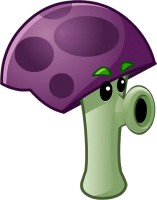 champignon [Plants vs Zombies] - légume - alimentation - smiley émoticône émoji cartoon clipart illustration - artémotic