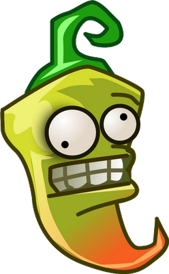piment [Plants vs Zombies] - légume - alimentation - smiley émoticône émoji cartoon clipart illustration - artémotic
