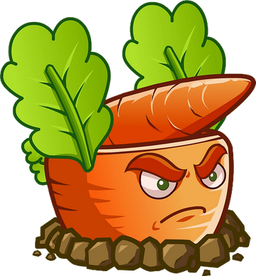 carotte [Plants vs Zombies] - légume - alimentation - smiley émoticône émoji cartoon clipart illustration - artémotic
