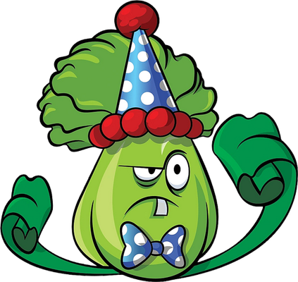 chou chinois [Plants vs Zombies] - légume - alimentation - smiley émoticône émoji cartoon clipart illustration - artémotic