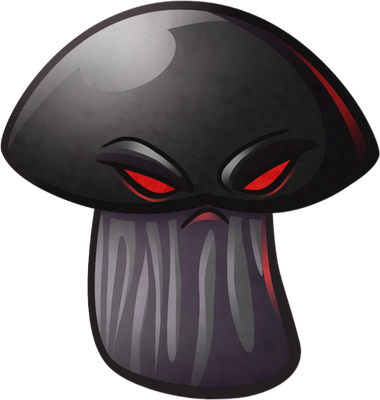 champignon [Plants vs Zombies] - légume - alimentation - smiley émoticône émoji cartoon clipart illustration - artémotic