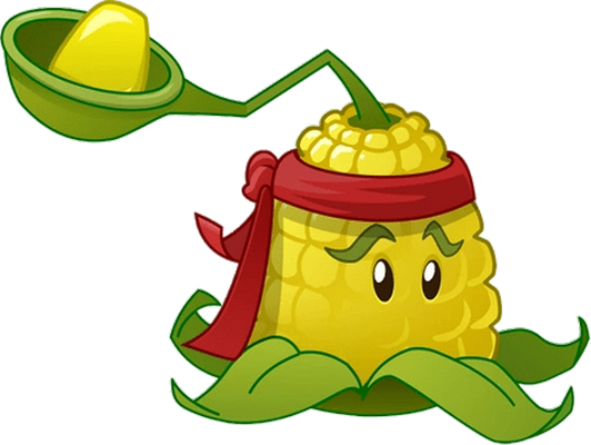 maïs [Plants vs Zombies] - légume - alimentation - smiley émoticône émoji cartoon clipart illustration - artémotic