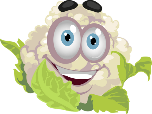 chou-fleur - légume - alimentation - smiley émoticône émoji cartoon clipart illustration - artémotic