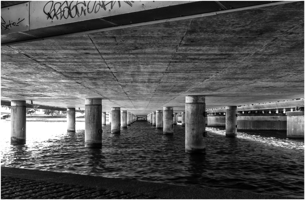 ...under the bridge...