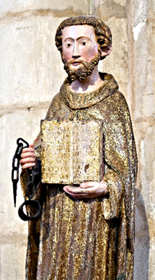 La très belle statue de saint Léonard