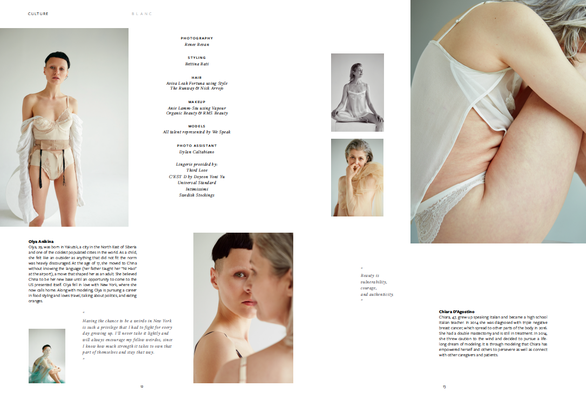 "Bodies" for BLANC magazine Issue No.9 - photographer: renee bevan - stylist: bettina bati - hair: aviva leah fortuna - makeup: anie lamm-siu - model: Olya & Chiara @wespeak