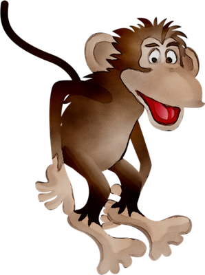 singe - mammifère sauvage - animaux - smiley émoticône émoji cartoon clipart illustration - artémotic