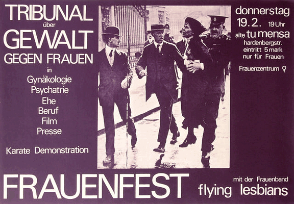 Plakat Internationales Tribunal zu Gewalt gegen Frauen, Brüssel 1976