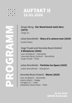  Auftakt II, Programm Vernissagekonzert