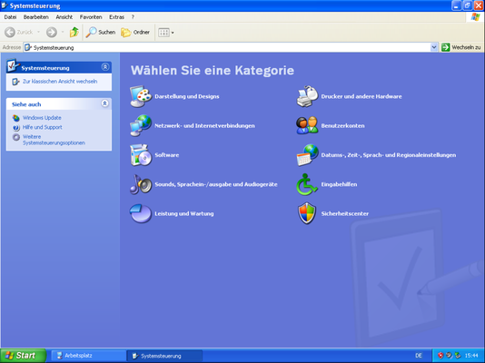 In der Systemsteuerung ist jetzt alles gebündelt und ansehnlicher.
