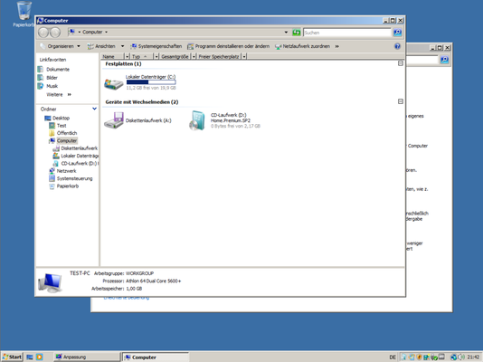 Kennen wir uns? Windows 2000? Ja,die alte Optik ist noch einstellbar.