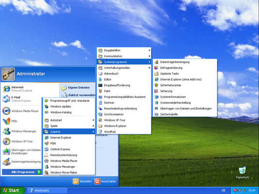 Trotz des neuen Startmenüs ist Windows 2000 noch zu erkennen.