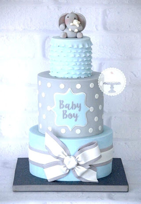 baby shower taart, babyshower taart jongentje, babyshower taart blauw