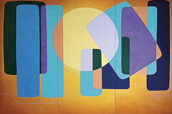 2023 Utopia l 180 x 240 cm Gemagerte Ölfarbe auf Leinwand