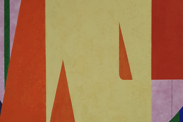 Delaram Homayouni - 2023 Utopia lV 140 cm x 80 cm Gemagerte Ölfarbe auf Leinwand