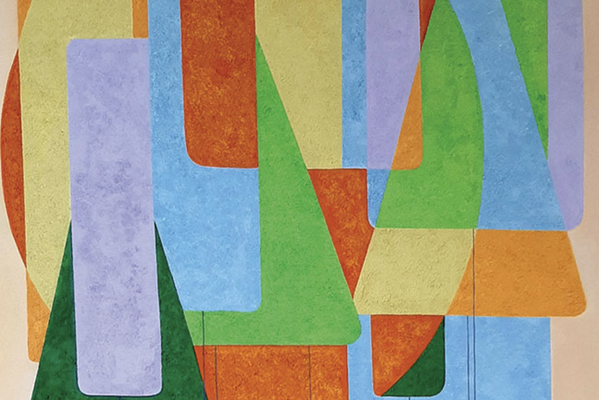 Delaram Homayouni - 2023 Utopia ll 120 cm x 100 cm Gemagerte Ölfarbe auf Leinwand