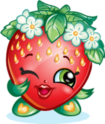 fraise [Shopkins] - fruit - alimentation - smiley émoticône émoji cartoon clipart illustration - artémotic