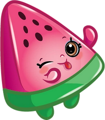 pastèque [Shopkins] - fruit - alimentation - smiley émoticône émoji cartoon clipart illustration - artémotic