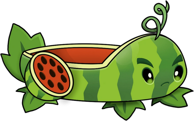 pastèque [Plants vs Zombies] - fruit - alimentation - smiley émoticône émoji cartoon clipart illustration - artémotic