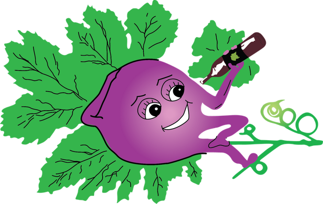 raisin - fruit - alimentation - smiley émoticône émoji cartoon clipart illustration - artémotic