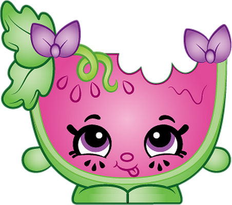 pastèque [Shopkins] - fruit - alimentation - smiley émoticône émoji cartoon clipart illustration - artémotic