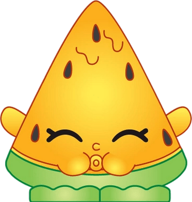 pastèque [Shopkins] - fruit - alimentation - smiley émoticône émoji cartoon clipart illustration - artémotic