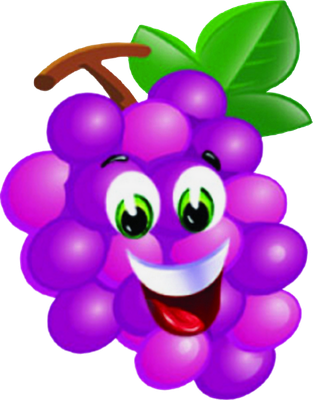 raisin - fruit - alimentation - smiley émoticône émoji cartoon clipart illustration - artémotic