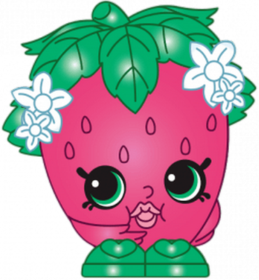 fraise [Shopkins] - fruit - alimentation - smiley émoticône émoji cartoon clipart illustration - artémotic